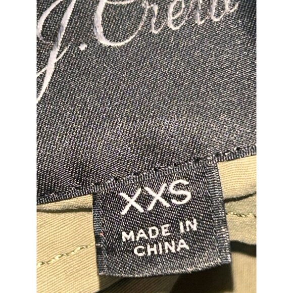 J.Crew Womens Hooded Windbreaker Cropped Jacket Size XXS Olive Green - Picture 8 of 9